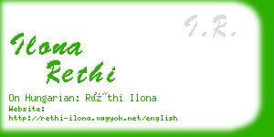 ilona rethi business card